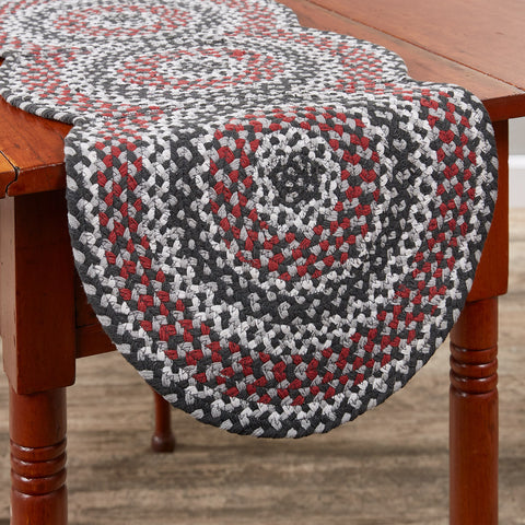 You will love the bold color palette of the Limestone Braided Table Runners! Whisper greige, candlelight white, black, and Christmas red combine to create a beautiful farmhouse flair! Also available in coordinating napkins, placemats, dish towels and cloths, and window treatments (all sold separately), the runners come in two different sizes.