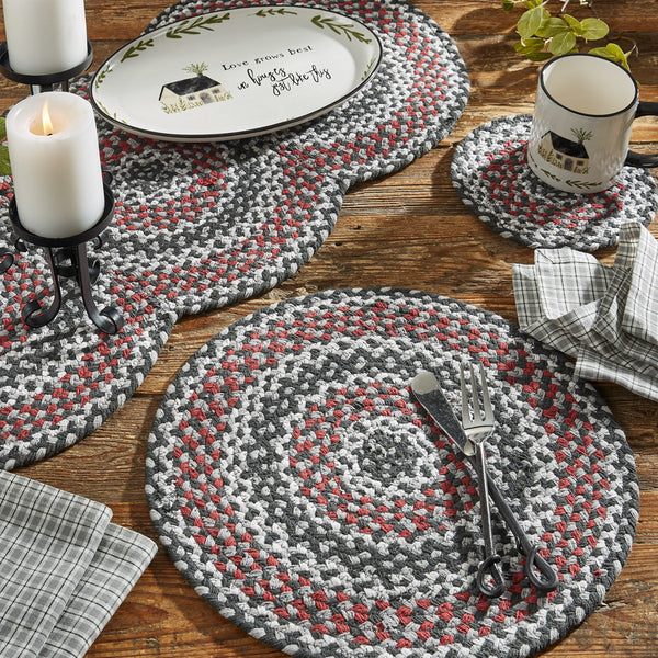 Limestone Braided Table Runner 54"L
