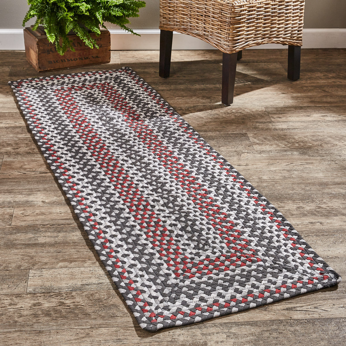 Limestone Braided Cotton Rectangle Rug Runner 24 X 72 - Allysons Place