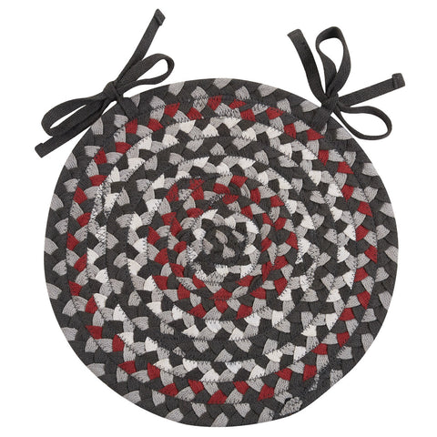 Either on accent chairs or on each chair around your dining table, create a warm and inviting look to your room with the Limestone Braided Chair Pads! The colors of dark greige, candlelight white, and black make for stylish farmhouse charm!