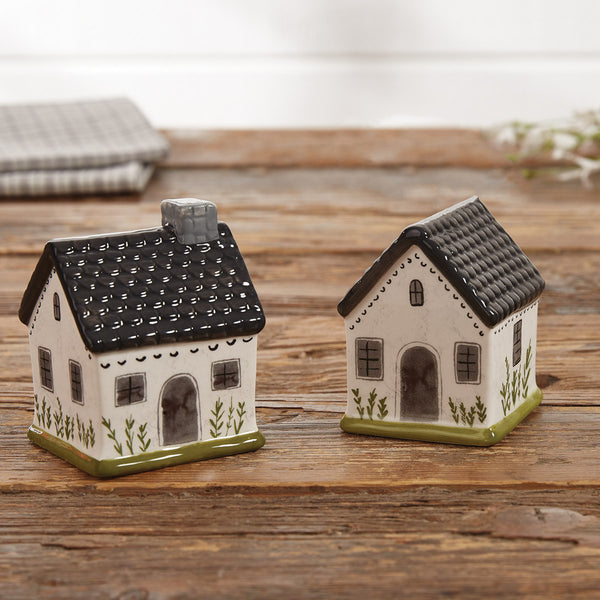 Add a gorgeous touch to your country kitchen with the Together Salt & Pepper Set by Park Designs! Made from high fired dolomite and depicting serene country homes, this set is sure to add charm to your decor! Complete the look with the Together dinner plates, salad plates, cereal bowls, mugs, spoon rest, and oval platter!