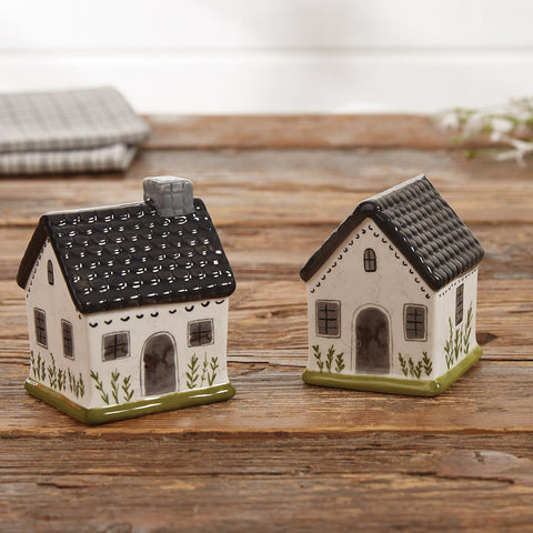 Add a gorgeous touch to your country kitchen with the Together Salt & Pepper Set by Park Designs! Made from high fired dolomite and depicting serene country homes, this set is sure to add charm to your decor! Complete the look with the Together dinner plates, salad plates, cereal bowls, mugs, spoon rest, and oval platter!