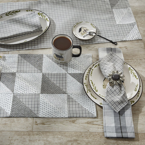 Add a gorgeous accent to your country table with the<span data-mce-fragment="1">&nbsp;</span><strong data-mce-fragment="1">Millstone Patch Placemats</strong>! Featuring tones of gray, antique white, and black in various patterns, these placemats are sure to add charm to your decor!