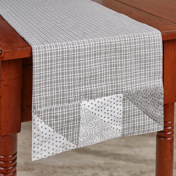 Add a gorgeous accent to your country decor with the<span data-mce-fragment="1">&nbsp;</span><strong data-mce-fragment="1">Millstone Patch Table Runners</strong>! Featuring tones of gray, antique white, and black in a checked pattern and complementary various patterns at the bottom, these table runners are sure to add charm to your home!