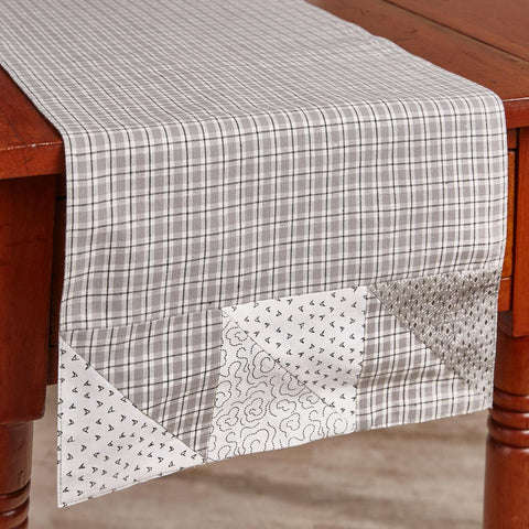 Add a gorgeous accent to your country decor with the<span data-mce-fragment="1">&nbsp;</span><strong data-mce-fragment="1">Millstone Patch Table Runners</strong><span data-mce-fragment="1"></span>! Featuring tones of gray, antique white, and black in a checked pattern and complementary various patterns at the bottom, these table runners are sure to add charm to your home!