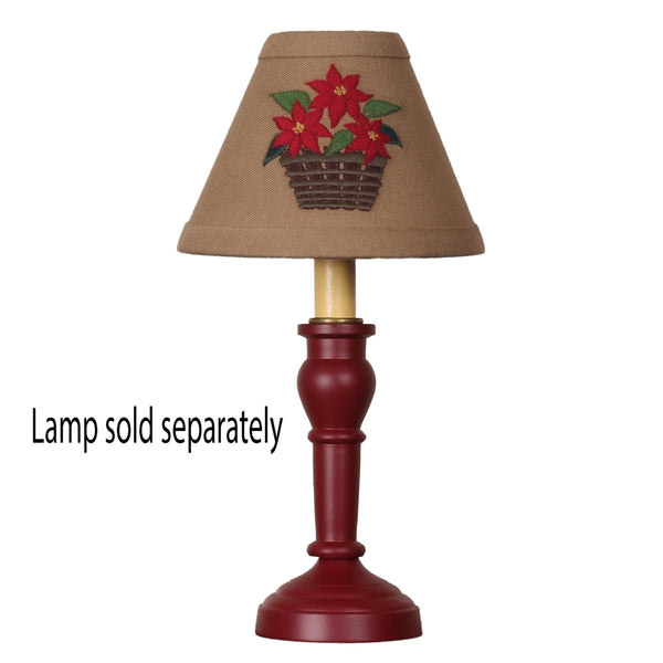 Poinsettia Basket Lampshade 6"
