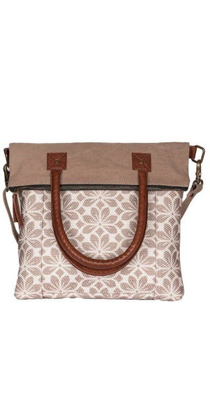 LUNA UP-CYCLED CANVAS TOTE, BEIGE