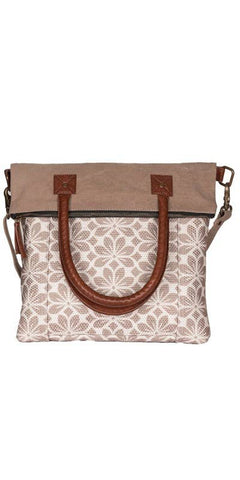 LUNA UP-CYCLED CANVAS TOTE, BEIGE