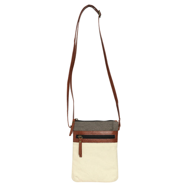 Ava Ice Grey Canvas Crossbody