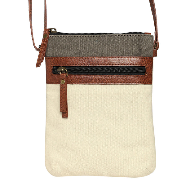 Ava Ice Grey Canvas Crossbody