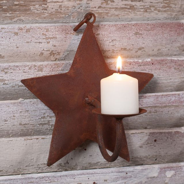 5-Inch Star Iron Candle Holder Set of 4