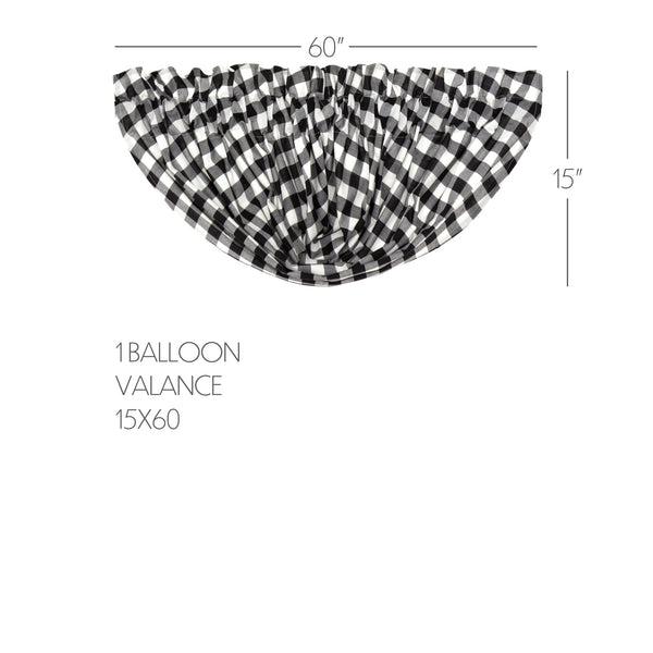 Annie Buffalo Black Check Balloon Valance 15x60