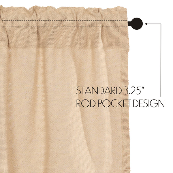 Burlap Vintage Valance 16x60 | Farmhouse Window Treatment