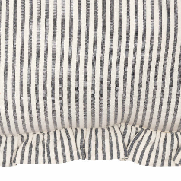 Hatteras Seersucker Blue Ticking Stripe Fabric Pillow 12x12