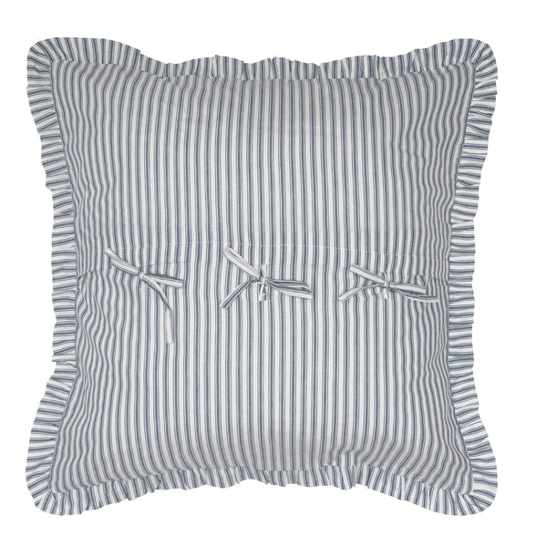 Sawyer Mill Blue Ticking Stripe Fabric Euro Sham 26x26