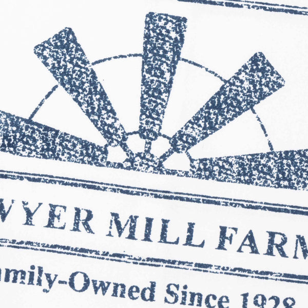 Sawyer Mill Blue Windmill Blade Muslin Bleached White Tea Towel 19x28