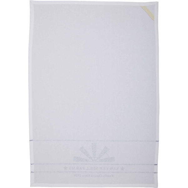 Sawyer Mill Blue Windmill Blade Muslin Bleached White Tea Towel 19x28