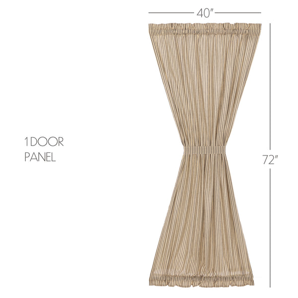 Sawyer Mill Charcoal Ticking Stripe Door Panel 72x40