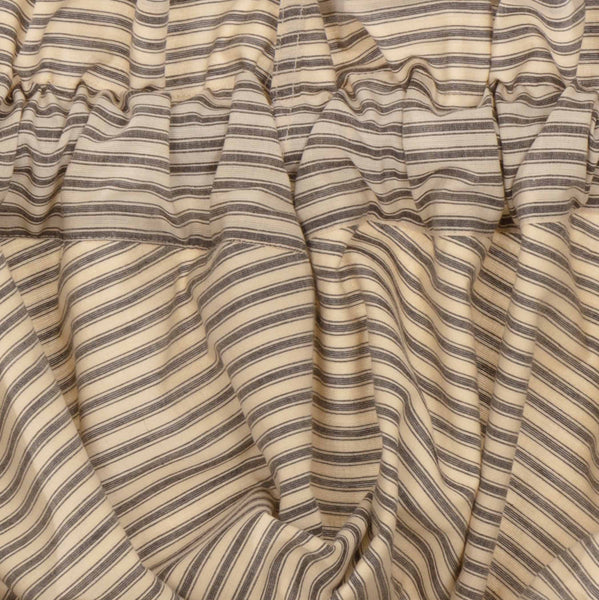 Sawyer Mill Charcoal Ticking Stripe Balloon Valance 15x60