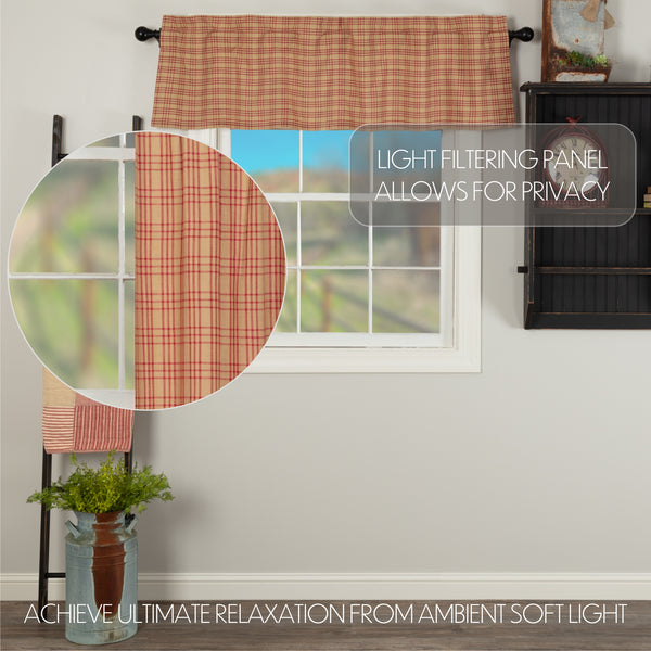 Sawyer Mill Red Plaid Valance 16x60