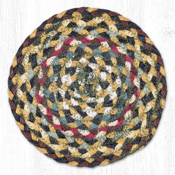 C-51 Fir/Ivory Jute  Large Coaster 7"x7"