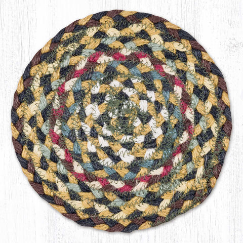 C-51 Fir/Ivory Jute  Large Coaster 7"x7"