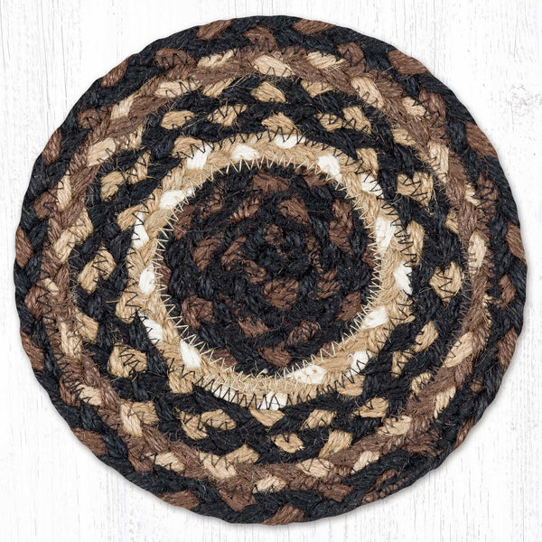 C-313 Mocha/Frappuccino Jute Large Coaster 7"x7"