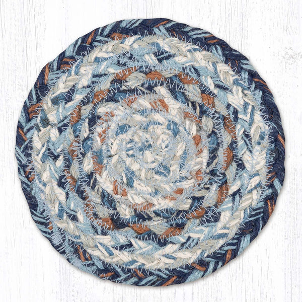 C-9-119 Denim Jute Large Coaster 7"x7"