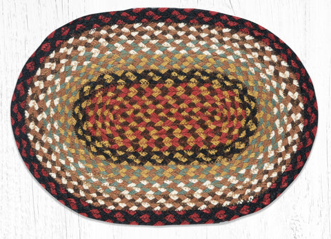 C-19 Burgundy/Mustard Jute Placemat 13"x19"
