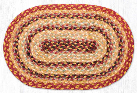 C-357 Burgundy/Gray/Cream Jute Placemat 13"x19"