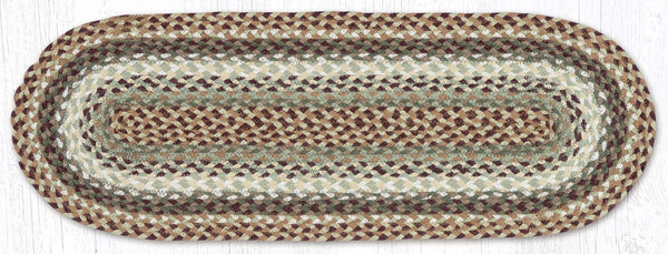 C-413 Buttermilk/Cranberry Jute Table Runner 13"x36"