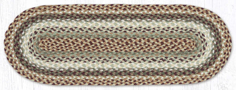 C-413 Buttermilk/Cranberry Jute Table Runner 13"x36"