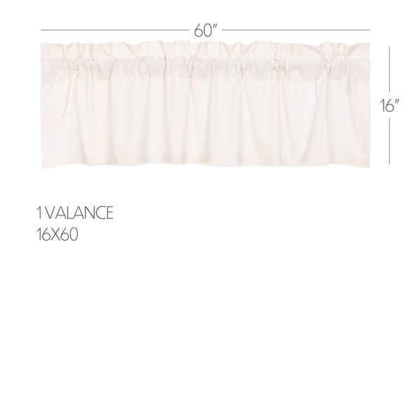Simple Life Flax Antique White Valance 16x60