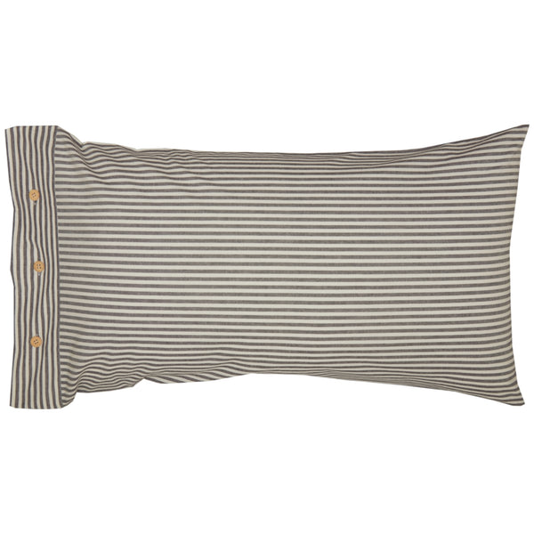 Farmhouse Ticking Gray King Sham 37Lx21W