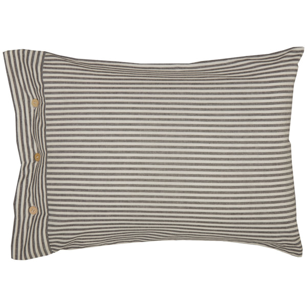 Farmhouse Ticking Gray Standard Sham 27Lx21W
