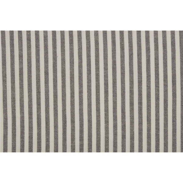 Farmhouse Ticking Gray Short Panel Set of 2 63Lx36W