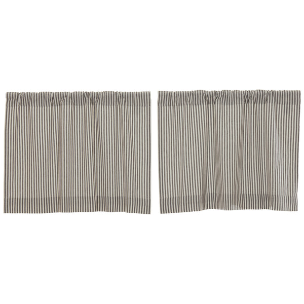 Farmhouse Ticking Gray Tier Set of 2 24Lx36W