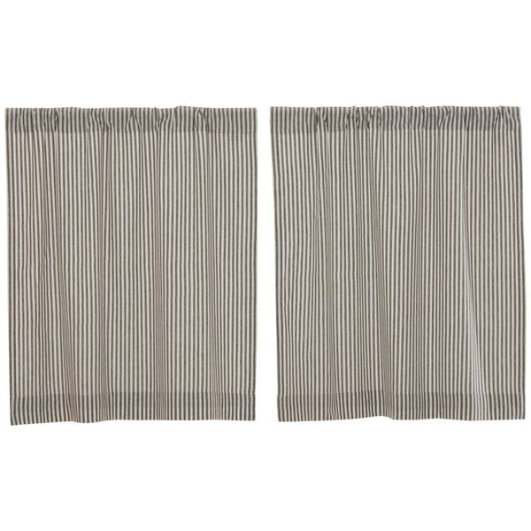 Farmhouse Ticking Gray Tier Set of 2 36Lx36W