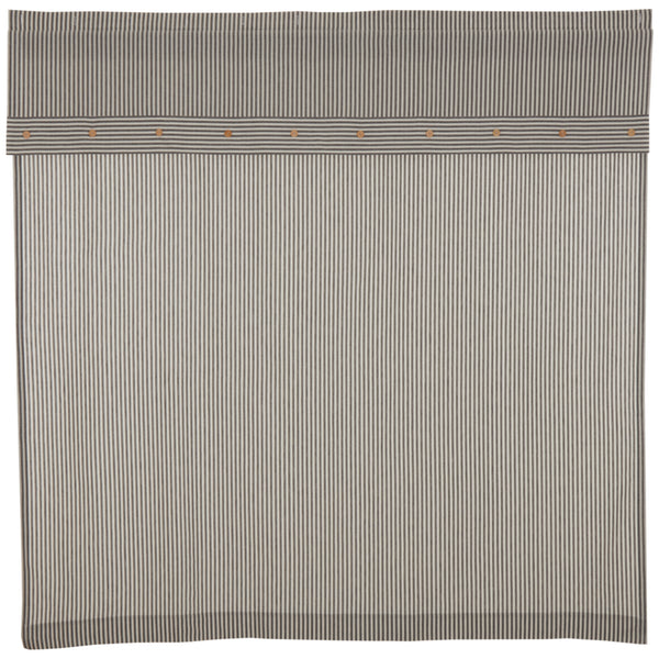 Farmhouse Ticking Gray Shower Curtain 72Lx72W