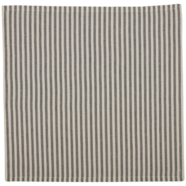 Farmhouse Ticking Gray Napkin Set of 4 18Lx18W