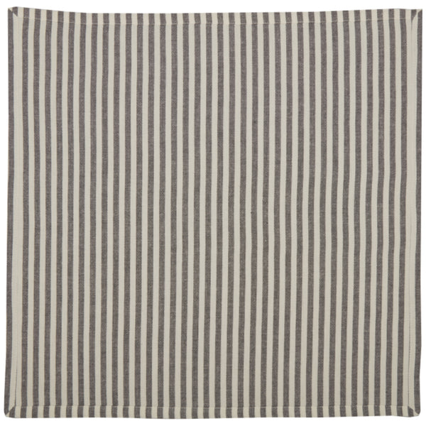 Farmhouse Ticking Gray Napkin Set of 4 18Lx18W