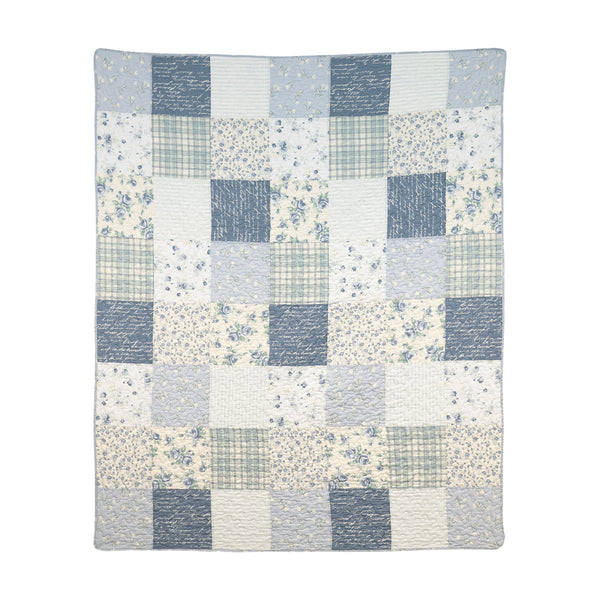 Blue Pastures Patchwork Throw 50X60