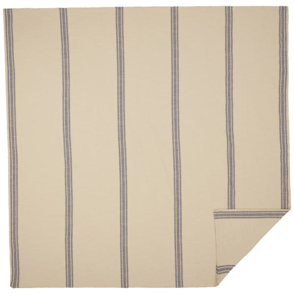 Market Place Blue Grain Sack Stripe Queen Duvet 92Lx92W