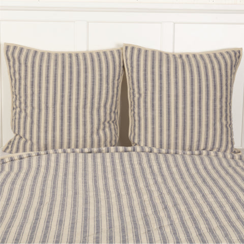 Market Place Blue Quilted Euro Sham 26Lx26W