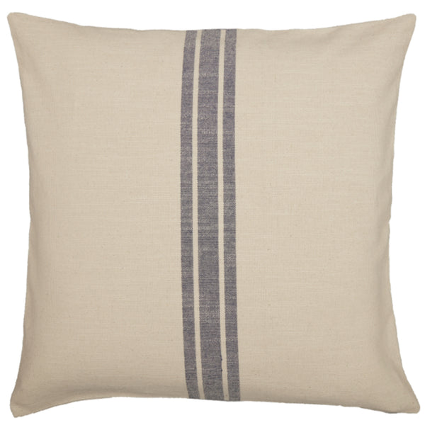 Market Place Blue Fabric Pillow Cover 20Lx20W