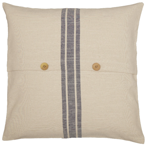 Market Place Blue Fabric Pillow Cover 20Lx20W