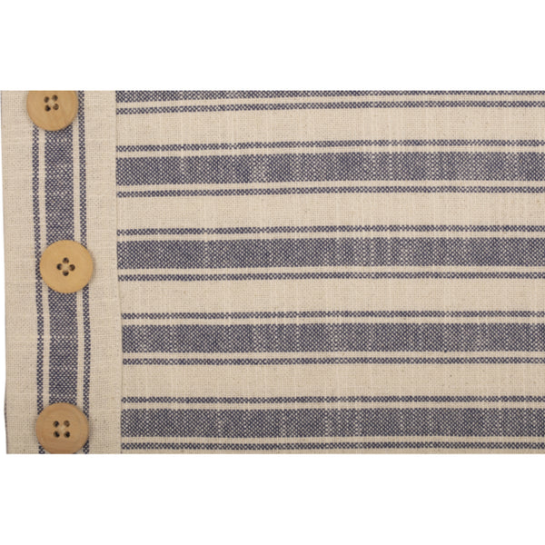 Market Place Blue Fabric Pillow Cover 21Lx12W