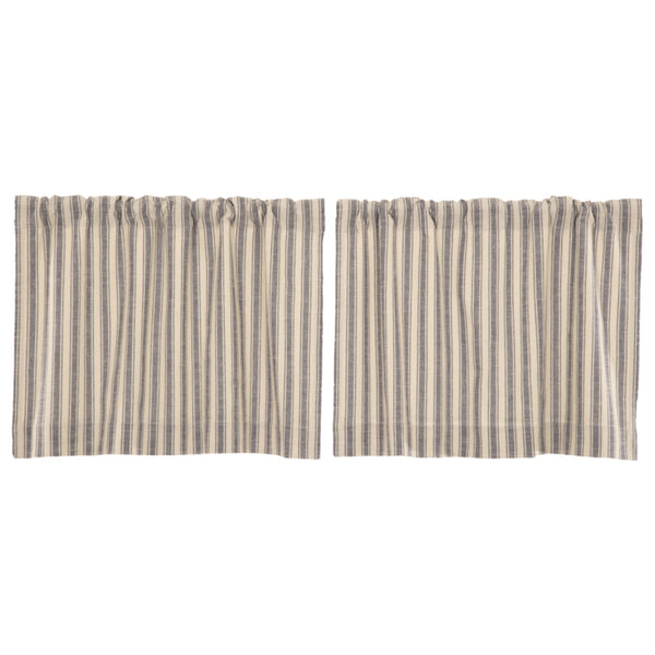 Market Place Blue Ticking Stripe Tier Set of 2 24Lx36W