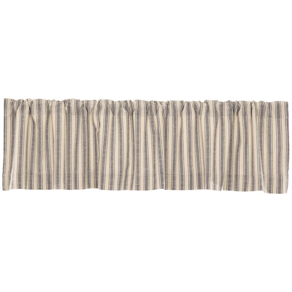 Market Place Blue Ticking Stripe Valance 16Lx72W