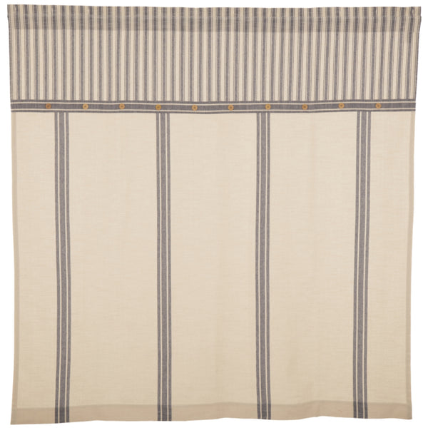 Market Place Blue Stripe Shower Curtain 72Lx72W